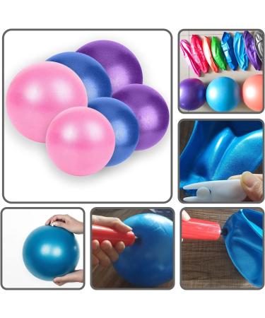 MOMPLUS 6-Inch Mini Yoga Ball for Home Exercise - Purple Small Bender for Stability Training and Physical Therapy - Includes Pump - Buy Online on SooperMarket.com