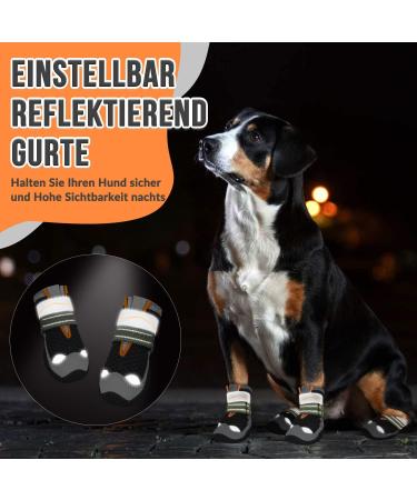 Eyin Dog Shoes - Breathable Non-Slip Paw Protection for Small Medium & Large Dogs - Reflective Velcro Fastener - Outdoor Sports - Size 5 (Width 5.8 cm) - 2 Pieces - Buy Online on SooperMarket.com