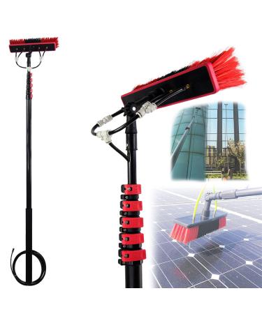 Window Cleaning Brush Window Cleaning Pole Washing Equipment Telesextension Pole Cleaning Kit for Window Cleaning Photovoltaic Panel Cleaning Trucks/18Ft/5.4M 35cm Brush Head 6M/21FT