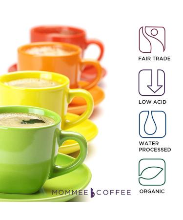 Mommee Coffee Half Caf Ground Low Acid Organic Coffee - Smooth Caramel Flavor - Medium Grind for Drip - 11 oz Pack of 1 - Buy Online on SooperMarket.com