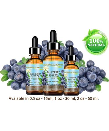Buy Blueberry Seed Oil - Virgin Unrefined Cold-Pressed Carrier Oil for Face Body & Hair | 0.5 Fl. oz - Anti-Aging Moisturizer by Botanical Beauty - Buy Online on SooperMarket.com