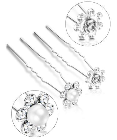40 Pack Rhinestone Bridal Wedding Hair Pins - Elegant Hair Accessories for Women and Girls (Style B) - Buy Online on SooperMarket.com