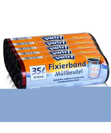5x Swirl fixing tape garbage bags 35L (10 pcs./roll) 10 pieces (pack of 5)