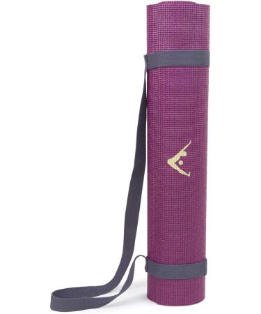 Aurorae Ultra Super Sized Yoga Mat - 78 x 26 x 1/4 - Non Slip Rosin & Carry Strap - Burgandy - Buy Online on SooperMarket.com