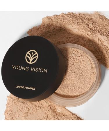 YOUNG VISION Flawless Finish Loose Powder - Translucent Setting Powder Blurs Fine Lines & Imperfections Lightweight Long-Lasting Suitable for All Skin Types Makeup Essential Nude
