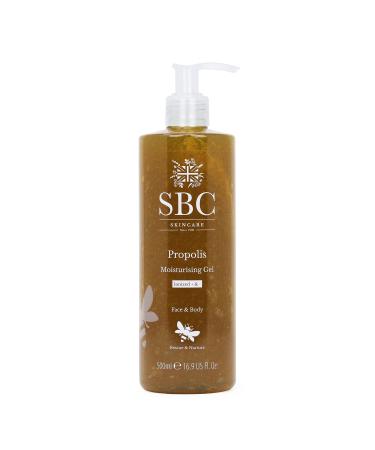 SBC Skincare Propolis Moisturising Gel 500ml | Lightweight Propolis Gel Moisturiser For Face And Body | Nurturing Propolis Gel For Irritated Or Sensitive Skin 500 ml (Pack of 1)