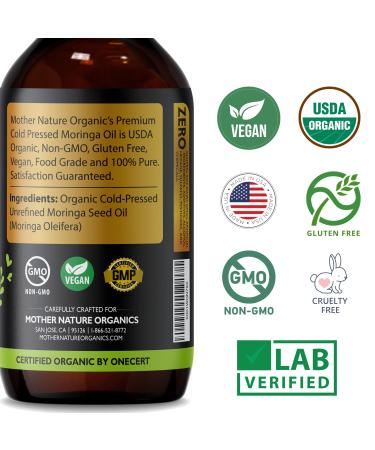 Moringa Oil - USDA Organic 100% Pure & Cold Pressed | Natural Moisturizer for Skin Face Hair | Gluten Free Non-GMO & Vegan (2oz - Buy Online on SooperMarket.com