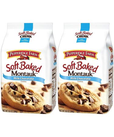Pepperidge Farm Soft Baked Cookies, Montauk Milk Chocolate Chip, 8.6 Ounce (2 Bags) Milk,Chocolate Chip 8.6 Ounce (Pack of 2)