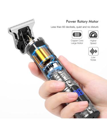 Bestauty Men's Zero Gapped Beard Trimmer - Cordless with LCD Display & Rechargeable - Includes Clipper Oil - Silver - Buy Online on SooperMarket.com