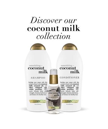 OGX Nourishing Coconut Milk Shampoo - 25.4 fl oz | With Coconut Oil, Egg White Protein | Paraben & Sulfate-Free | Strong & Healthy Hair - Buy Online on SooperMarket.com