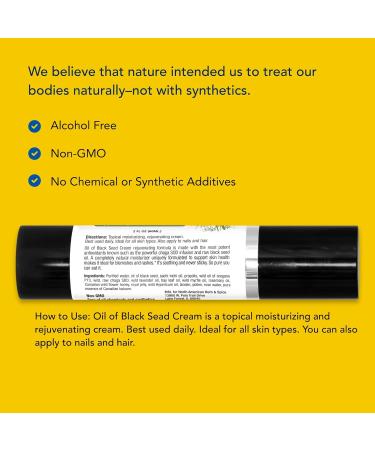 NORTH AMERICAN HERB & SPICE Oil of Black Seed Cream - Natural Skin Moisturizer for All Skin Types - Non-GMO - 2 fl oz - Buy Online on SooperMarket.com