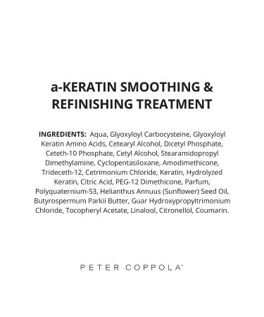 Peter Coppola a-Keratin Smoothing Treatment - 3 Ounce - Shea Butter Enriched Formula - Formaldehyde & Aldehyde-Free - Buy Online on SooperMarket.com
