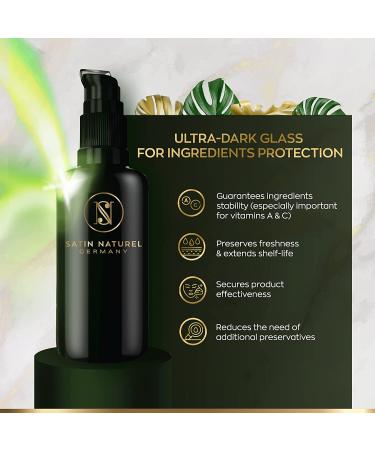 CLEAN BEAUTY Satin Naturel Organic Retinol Serum - Anti-Aging Face Serum with Aloe Vera, Hyaluronic Acid & Vitamin C - 3.4 Fl Oz from Germany - Buy Online on SooperMarket.com