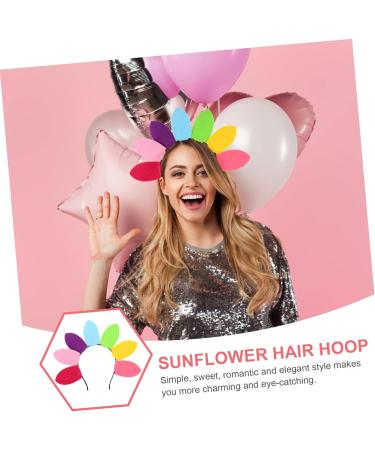 Gadpiparty Sun Flower Headband Lovers Props Make up Colorful Non-woven Plastic Colorful 28X13CM - Buy Online on SooperMarket.com