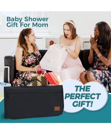 Gloppie XXL Waterproof Baby Wrap & Changing Pad - Compact Diaper Mat for Babies & Toddlers | Portable Travel Winding Mat - Black - Buy Online on SooperMarket.com