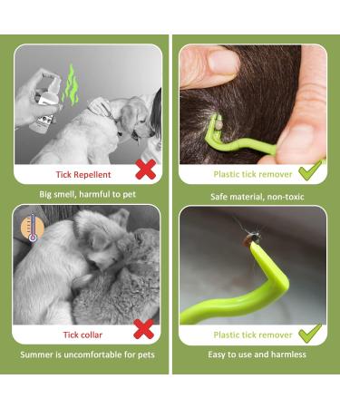 Nepfaivy Tick Remover Tool for Dogs - 3 Pcs Painlessly Tick Remover for Humans and Cats Pets Green - Buy Online on SooperMarket.com