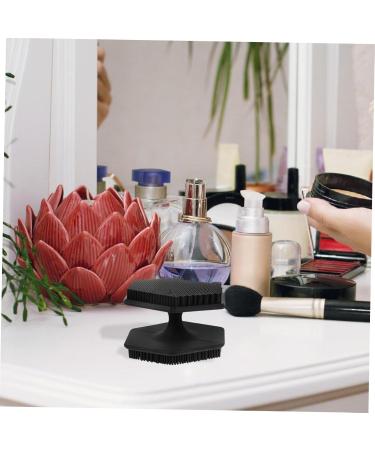 HAPINARY Face Brush Face Scrub Silicone Facial Scrubber Silicone Facial Cleansing Brush Facial Cleansing Brush Exfoliator Face Wash Brush Silica Gel Double Sided Makeup Brush 6.50X6.50X4.00CM Black - Buy Online on SooperMarket.com