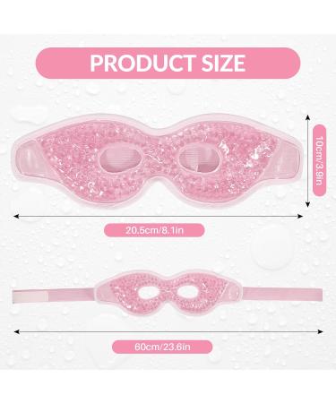 MIVORA Cooling Gel Mask for Puffy Eyes - Hot Cold Therapy for Migraine Headache, Dark Circles, Sinus Pain - Reusable - Light Blue (A-pink) - Buy Online on SooperMarket.com