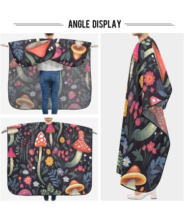 Kigai Mushroom Flower Barber Cape - Professional Waterproof Hair Cutting Cape for Men & Women | Adjustable Snap Closure Hairdressing Cape - Buy Online on SooperMarket.com