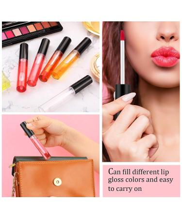 50-Pack Empty Lip Gloss Containers - Refillable Lip Balm Tubes for DIY Makeup - 10ml - Black - Buy Online on SooperMarket.com
