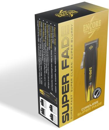 Super Fade Professional Hair Clipper for Barbers - Fast Cordless & Whisper Quiet | 90+ Min Runtime & Crunchy Blade for Perfect Blurry Fades - Buy Online on SooperMarket.com