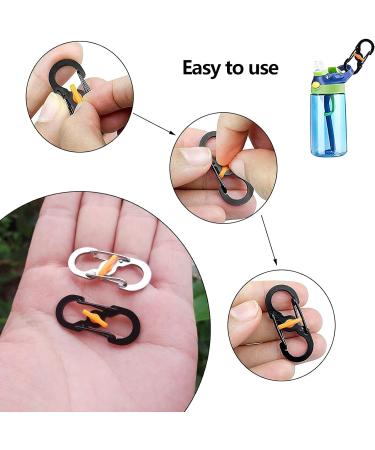 Dher S Outdoor Camping Mini S Clip 10 Pack Stainless Steel S-Shaped Carabiners | Anti-Theft & Anti-Drop Clips for Backpacking & Outdoor Use - Buy Online on SooperMarket.com