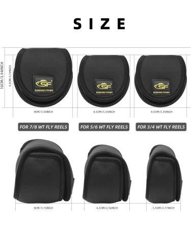 SF Fly Fishing Reel Case Pouch Cover - Black 1PCS for 3/4 5/6 7/8 wt Fly Reel 5/6wt - Buy Online on SooperMarket.com