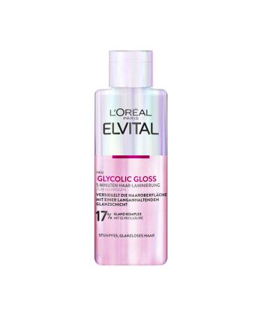 L'Or al Paris Elvital Glycolic Gloss 5 minutes hair lamination for lackluster and blunt hair for improving hair quality and for more shine with glycolic acid 200 ml