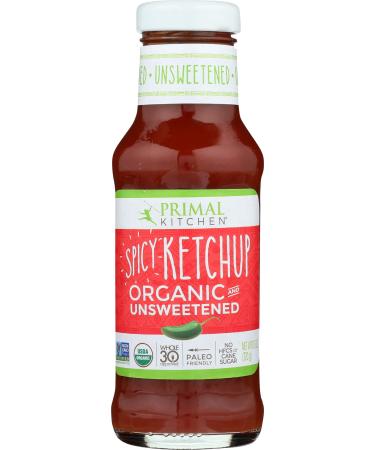 Primal Kitchen Spicy Ketchup Organic and Unsweetened 11.3 oz, 11.3 Ounce Spicy Ketchup Organic & Unsweetened 11.3 Ounce (Pack of 1)
