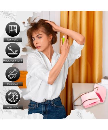 Glamza Hair Straightener Mat & Pouch - Made from Heat Resistant Safety Felt - Ideal for Home & Travel (Pink (Pouchy)) - Buy Online on SooperMarket.com
