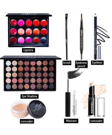 All-in-One Makeup Kit for Women - Complete 8PCS Set - Perfect for Beginners & Professionals - Eyeshadow Lipstick Mascara & More - Buy Online on SooperMarket.com
