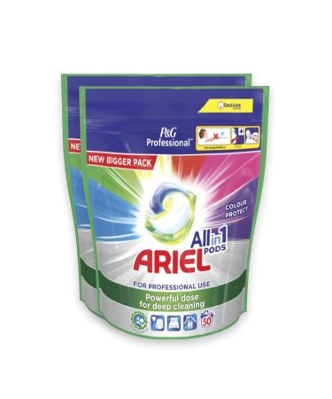 Ariel Professional Liquipods All in One Colour Protect - 2x50 Pods Double Pack for 100 Mesmerizing Washes