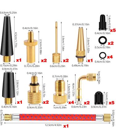 High-Quality Bicycle Valve Adapter Set - 32pc with Sealing Rings & Sorting Box for DV AV SV - International Shipping Available! - Buy Online on SooperMarket.com