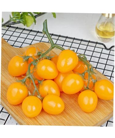 Ciieeo Simulated Small Tomatoes Models Fruit Photo Prop Faux Cherry Tomatoes Ornament Lifelike Fruit Fake Cherry Tomatoes for Decor Home Fruit Ornament Artificial Foam Fake Fruit Yellow 4.00X2.00X2.00CM - Buy Online on SooperMarket.com