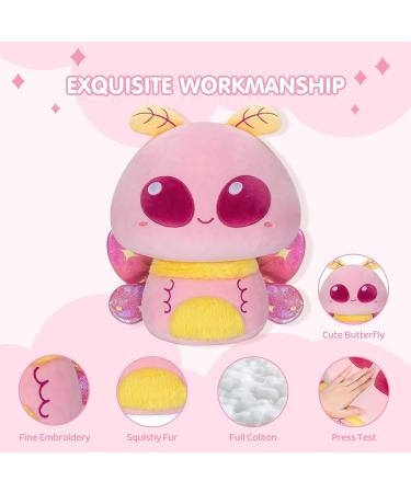 Mewaii 8'' Maple Leaf Moth Mushroom Pillow Plush Toy - Soft and Cuddly Stuffed Animal for Kids - Buy Online on SooperMarket.com
