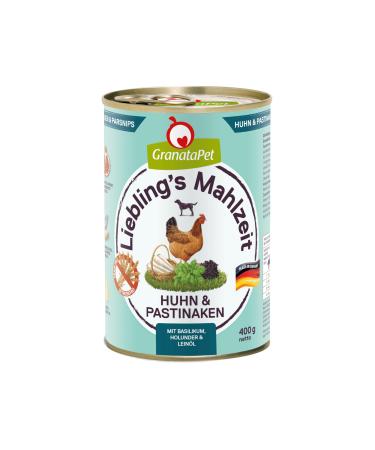 Granatapet Liebling's mealing chicken & parsnip 6 x 400 g wet food for dogs dog food without grain & without sugar additives single feed with high meat component & high -quality oils chicken & parsnip 400 g (6 Pack)