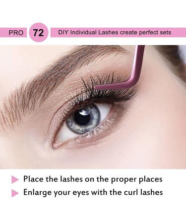 Cluster Lashes 72 Pcs Individual Lash Clusters | DIY Eyelash Extensions - 16mm Natural | Reusable, Super Thin Band - Soft & Comfortable - Buy Online on SooperMarket.com