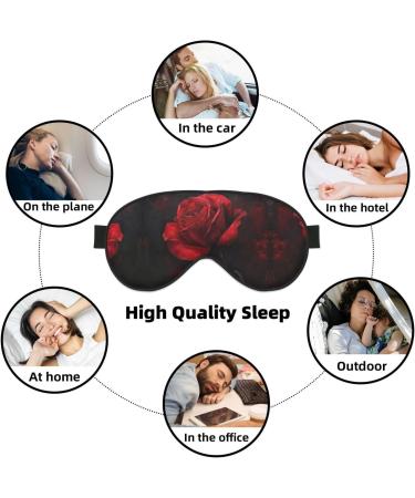 Red Rose Soft Sleep Eye Mask - Breathable Travel Eye Patch for Women | Perfect for Relaxation - Buy Online on SooperMarket.com