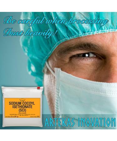 Sodium Cocoyl Isethionate (SCI) Powder 32 oz - Anionic Foaming Surfactant for DIY Solid Shampoo Bars, Bath Bombs, and More - Buy Online on SooperMarket.com