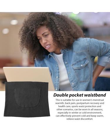 Stomach Warmer Puzzle Game - Soft Heating Waistband for Women Post-Birth Comfort & Sports Protection Black Double Pocket - Buy Online on SooperMarket.com