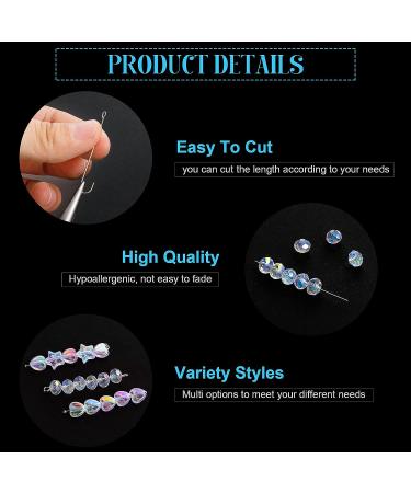 1000-Piece Stainless Steel Eye Pins for DIY Jewelry Making - Silver Color, 20/30/40/50mm Sizes - Buy Online on SooperMarket.com