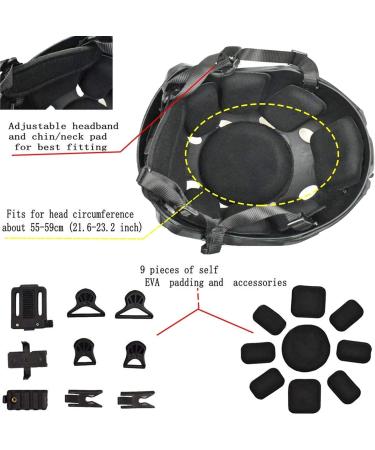Fast Airsoft HelmetAirsoft Tactical Paintball Half Face Protection Mask and Goggles Set  for Paintball CS Game Set BK General type - Buy Online on SooperMarket.com