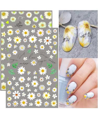 3D Small Daisy Nail Art Stickers - Spring/Summer Floral Design for DIY Acrylic Nails - Buy Online on SooperMarket.com