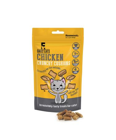 Rosewood Daily Eats Chicken Crunchy Cushions Cat Treats 12 x 60g Packs Chicken 5 g (Pack of 12)