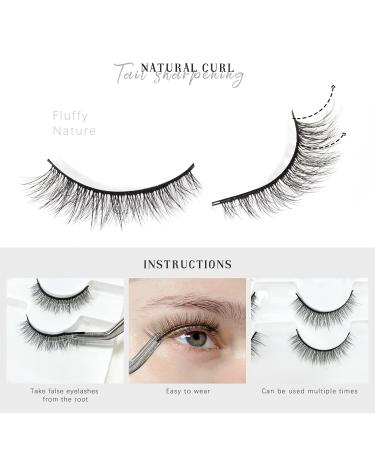 Natural Look False Eyelashes - 8 Pairs 4 Styles Wispy Faux Mink Strip Lashes - Reusable Lightweight & Soft for Women s Natural Makeup - Buy Online on SooperMarket.com