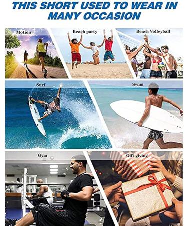 Ronony Men's Beach Shorts - Summer Water-Repellent Bermuda Trunks Elastic Training Pants (XL Black) | International Shipping Available - Buy Online on SooperMarket.com