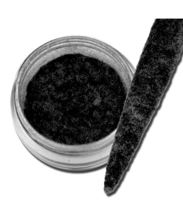Velvet Plush Powder Pompom Look Powder Nailart Black