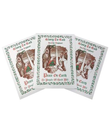 Glory to God 3 White 1 Pink Traditional Polish Christmas Oplatki Wafers, Pack of 3