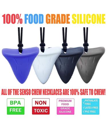 GNAWRISHING Sensory Chew Necklaces 4 Pack - For Autism ADHD SPD - Boys Girls Adults - Oral Motor Stimulation - Buy Online on SooperMarket.com