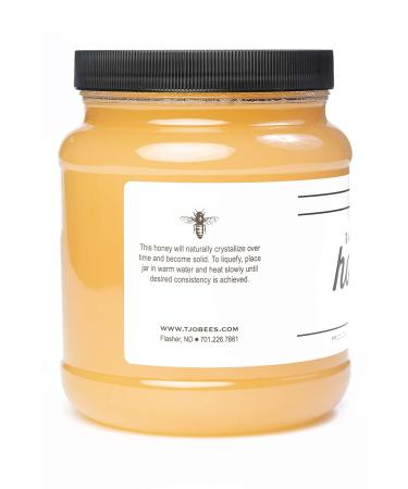 TJO Bees Raw & Unfiltered Honey - 5 LB (80 OZ) Jar, 100% Pure, Natural Honey - Buy Online on SooperMarket.com